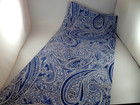 5 Pc Ralph Lauren Veranda Tablerunner 16x72   4 Napkins 20x20 Paisley Blue White