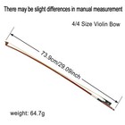 Violin Bow 4 4 Size Brazilwood Stick With Ebony Frog And White Horse Hair