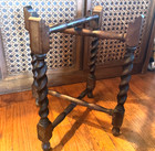 Antique  Vintage Folding Wooden Wood Barley Twist Table Legs Base