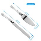 2pcs set Wedding Cake Knife And Server Set  Cake Cutting Set For Wedding With   