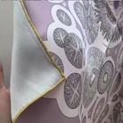 New Boutique 23 Momme Silk Double-faced Satin Pink Earth Printing Scarf 110cm-