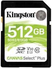 Kingston Sd Card Canvas Select Plus Memory Cards 32gb 64gb 256gb 512gb Lot