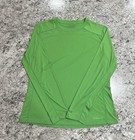 Simms Solarflex Upf 50 Shirt Mens Large Lime Green Stretch Long Sleeve Fishing