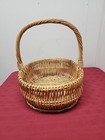 Vintage Willow Hand-woven Wicker Harvest   Market Basket Large 