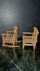 Lot Of 2   4  Miniature Custom Made Wooden Chairs For Decor Or Doll House