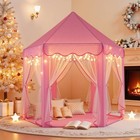 Sumbababy Princess Castle Play Tent For Girls   Fairy Hexagon Playhouse W Star