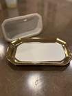 Vintage Holly Hill Farms 24k Gold Plated Butter Dish Covered Dish 1 4lb  Stick