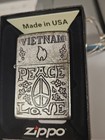 Vietnam War  peace-love  Trench Art Street Chrome Zippo Lighter New