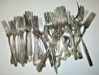 Antique Silverplate Scrap Lot Flatware 10 Lbs Fork Knife Spoon Serving