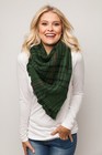 Green Oversized Plaid Wrap Shawl Scarf