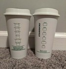 Starbucks Reusable Plastic Grande Coffee  Tea Cup Tumbler Recyclable Mug  
