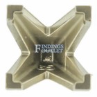 14k White Gold Square 4 Prong Peg Head Setting Standard Style For Center Stone