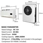 12000btu 12v Truck Air Conditioner Rv Caravan Car Ac Unit No Noise Evaporator