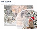  7x5ft Winter Christmas Backdrop For Photography Snowman Pine Tree Snowflake 