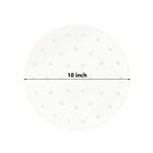 150 Pcs Bamboo Steamer Liners  Round Air Fryer Parchment 10 Inches  Wihte