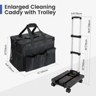 Us Stock Housolution Extra Large Rolling Cleaning Caddy Bag Wheels Black 360