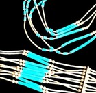 Southwest Set Sterling Liquid Silver Turquoise Necklace Earrings Bracelet Lot