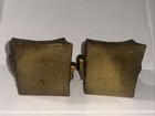 Vintage Brass Metal Cast Of Cascading Books Book Ends