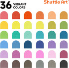 36 Colors Fabric Markers  Permanent Shirt Markers For Clothes Sneakers Jeans Wit