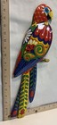 Adroiteet Large Metal Parrot Wall Docor Possibly Painted Mexican Talvera Style