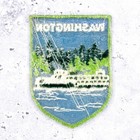 Vintage Washington State Patch     Ferry Pnw Travel Souvenir     Iron-on Nos