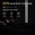 Blackout Curtains 52 W X 96 L Brown 2 Panels Thermal Insulated Grommet Chrisdowa