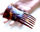 Late Victorian Faux Tortoiseshell Hair Comb -  No Us Import Fees