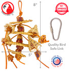 Bonka Bird Toys 1145 Mahogany Jumble Vine Leather Small Medium Parrot Cage Chew