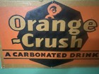 1930s Orange Crush Pressed Board Advertising Sign 13   x9   
