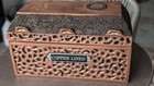 Vintage Burial Casket Vault Salesman Sample Copper Lined