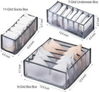  3 Set Underwear Organizer  Foldable Bra Underwear Drawer Organizer Divider 