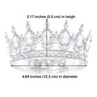 Silver Queen Crown For Women Crystal Tiara Girl Rhinestone Wedding 