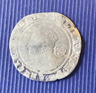 Antique Rarer Date Elizabeth 1st Hammered Silver Dated 1576 Tudor Sixpence Coin