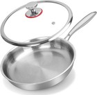 10 2in New Titanium Hammered Pan With Lid  Titanium Pans For Cooking -durable Us