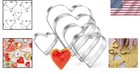 Heart Cookie Cutter Set 5 Pieces Stainless Steel Shapes For Baking And Kids
