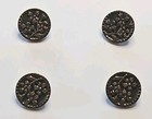 Vintage Antique Metal Floral Picture Buttons Lot Of 4   5 8  In Size    j 