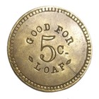 Us Schubert s Bakery Good For 5c Loaf Of Bread Rare Store Token 