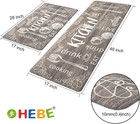 Kitchen Mats For Floor  Cushioned Anti Fatigue Kitchen Rugs Set Of 2