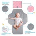 Portable Changing Pad For Baby Compact Waterproof Diaper Mat With Built-in Cu   
