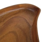Vintage Monkey Pod Wood Leaf Tray Mid Century Modern Carved Wooden Bowl Boho