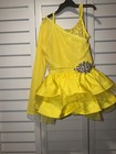 Weissman Girls Yellow Long Sleeve Dance Dress Costume Size M  64880 