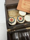 Antique Apothecary Medical Kit Wwi Era Leather Case First Aid Red Cross Pin 1919