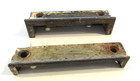Lot Of 2 Antique Vintage Cast Iron Metal Door Rim Keeper Catch Strike Hardware