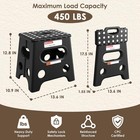 Hbtower 13 Inch Folding Step Stool  450lbs Capacity With Safety Lock  Black