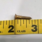 Vintage Nos  Solid Brass Wood Screws With Slotted Flat Head 3 4  X  6 - 12pk