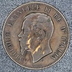 1863 Italy 10 Centesimi - 30mm Bronze Coin
