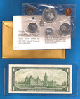 1967 Pl Coin Set Canada Canadian Centennial Alex Coleville   Dollar Note Unc