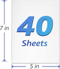 40 Sheets White Cardstock Paper  Cardstock Printer Paper 5 X 7  80lb 230gsm Card