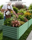 Galvanized Raised Garden Bed Outdoor Planter Box Metal Patio 6x3x2ft 8x4x2ft