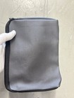 Tumi For Delta Gray Nylon Zippered Pouch Small Travel Toiletry Cosmetic Bag